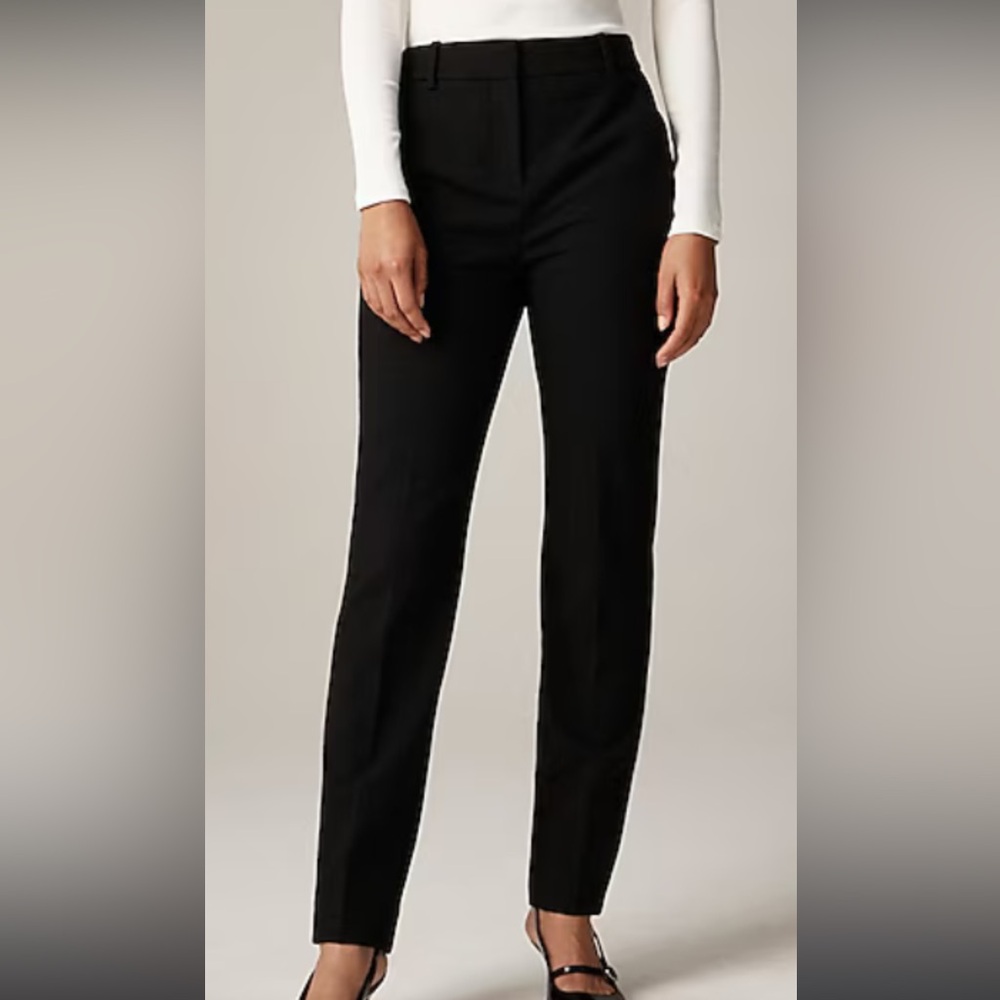 BROKEN ZIPPER J Crew 8 Tall Cameron Black Dress Pant